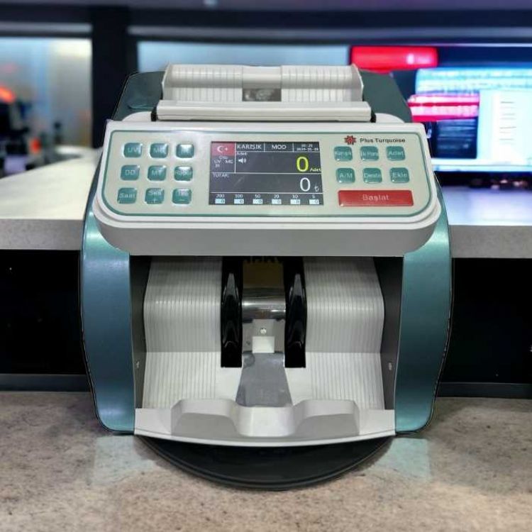 Plus Silver TL / EURO Kağıt Para Sayma Makinesi – Turkuaz Renk